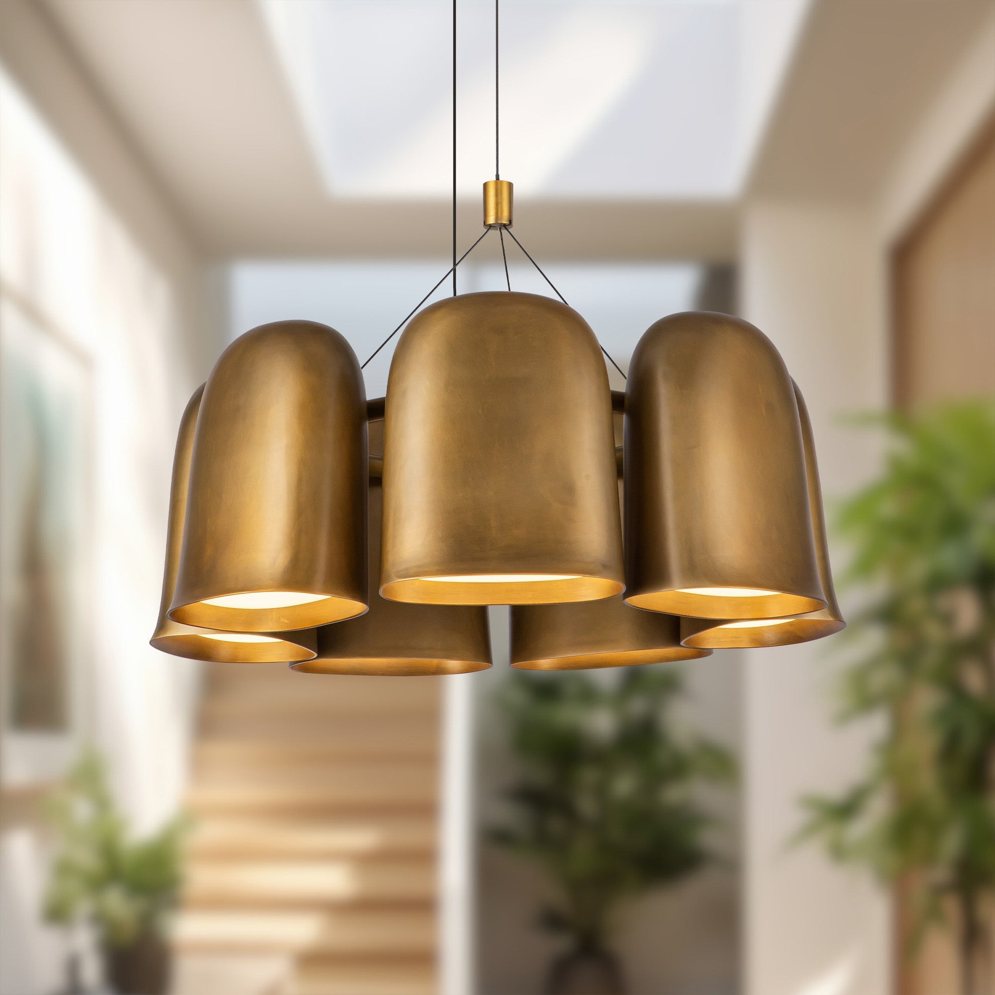 Kuzco Lighting CH21120-VB-UNV LED Chandelier, Vintage Brass