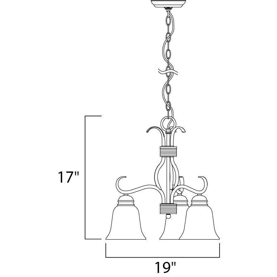 Maxim Lighting BASIX 10122FTSN Mini Chandelier Americana - Nickel