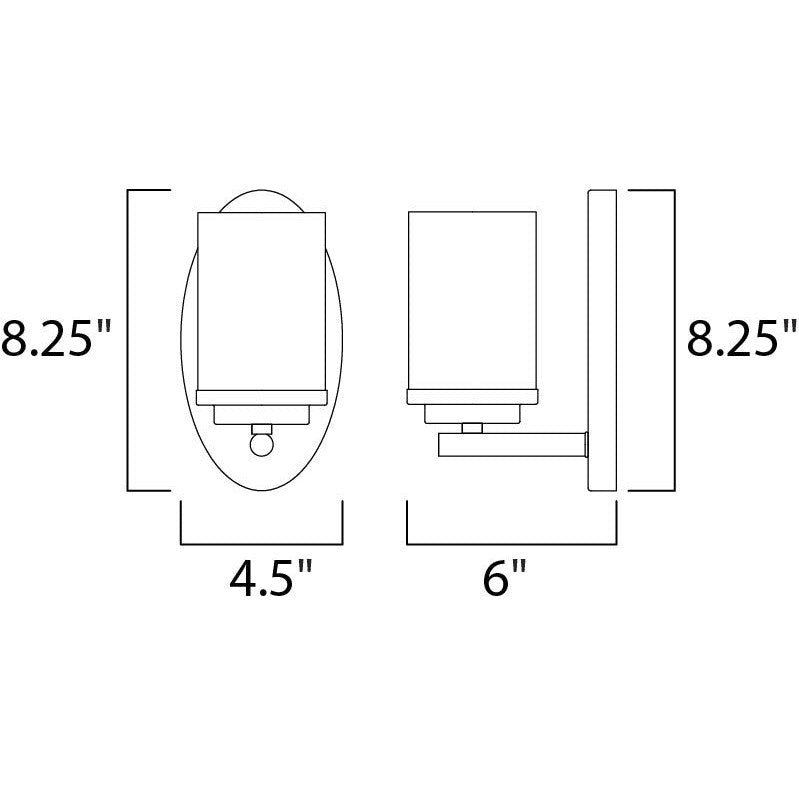 Maxim Lighting CORONA 10211CLBK Bathroom Fixture Contemporary - Black