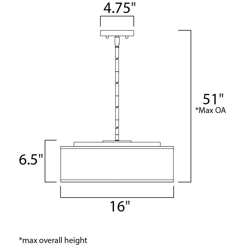 Maxim Lighting PRIME 10224GCOI Pendant Modern - Bronze