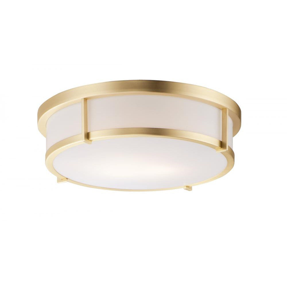 Maxim Lighting ROGUE E26 10270WTSBR Flush Mount Transitional - Brass