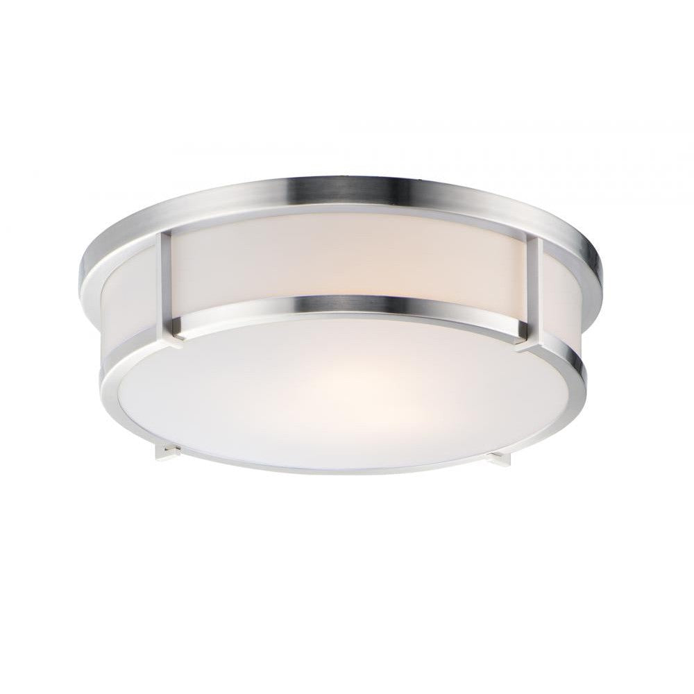 Maxim Lighting ROGUE E26 10270WTSN Flush Mount Transitional - Nickel