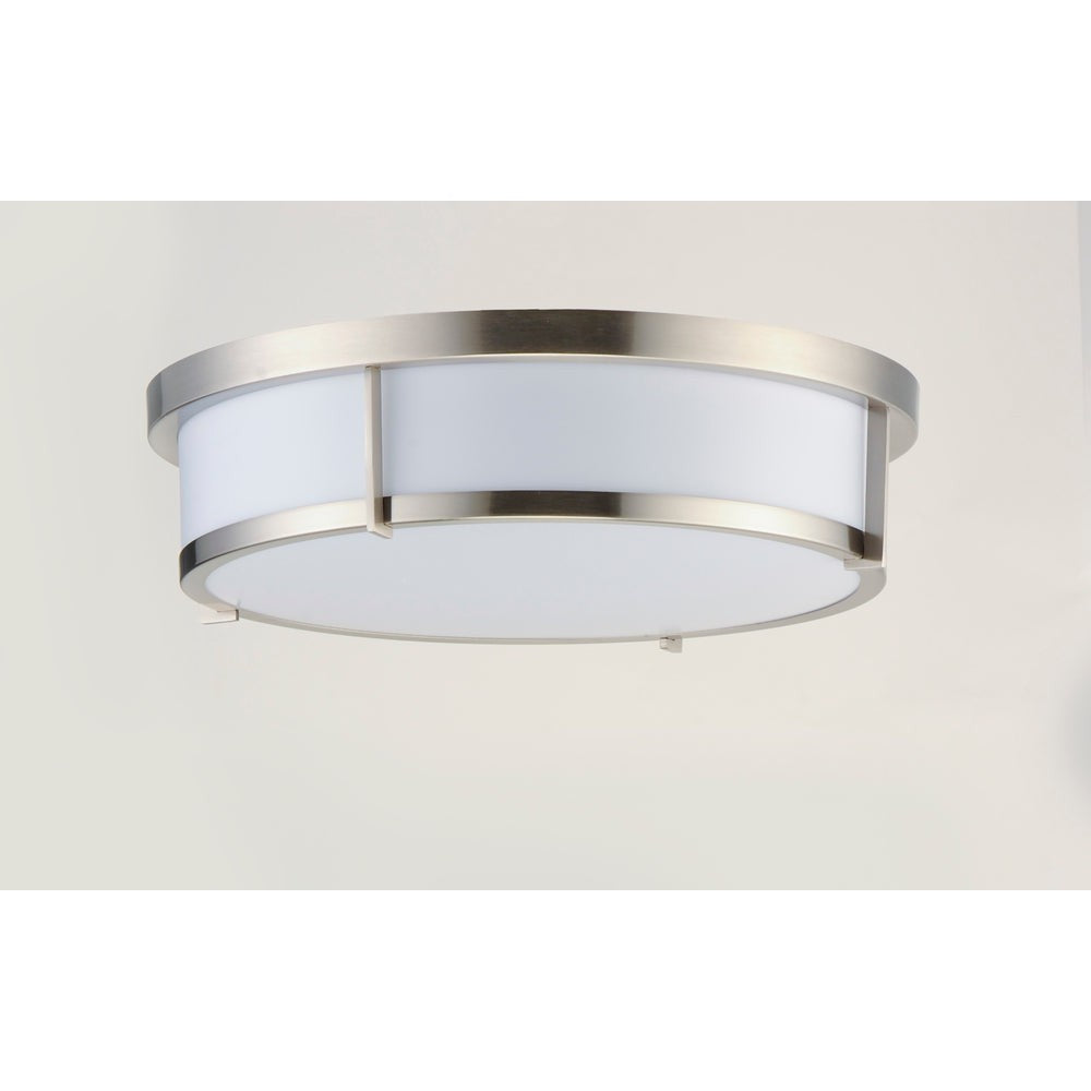 Maxim Lighting ROGUE E26 10270WTSN Flush Mount Transitional - Nickel