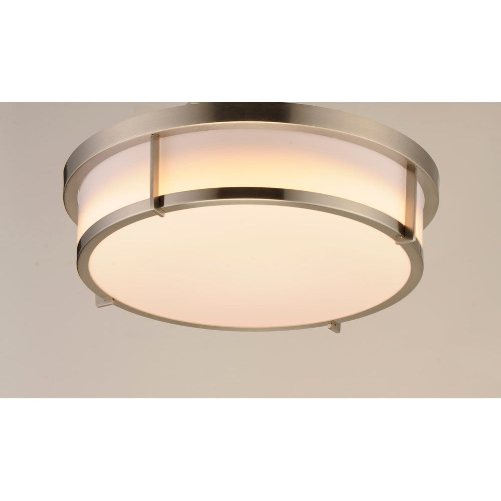 Maxim Lighting ROGUE E26 10270WTSN Flush Mount Transitional - Nickel