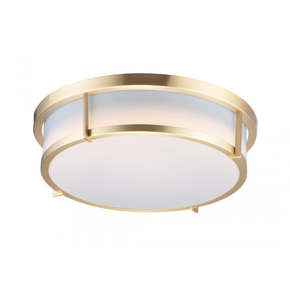 Maxim Lighting ROGUE E26 10272WTSBR Flush Mount Transitional - Brass