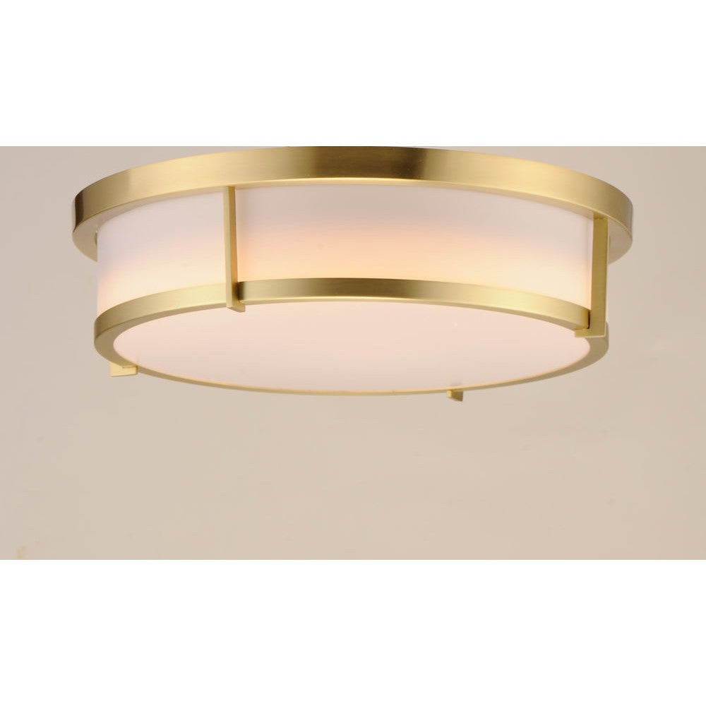 Maxim Lighting ROGUE E26 10272WTSBR Flush Mount Transitional - Brass