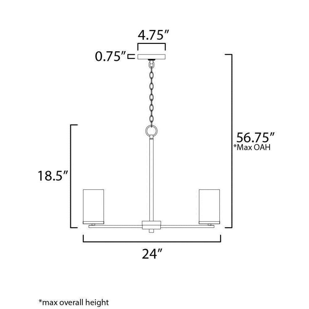 Maxim Lighting LATERAL 10286SWSN Chandelier Transitional - Nickel