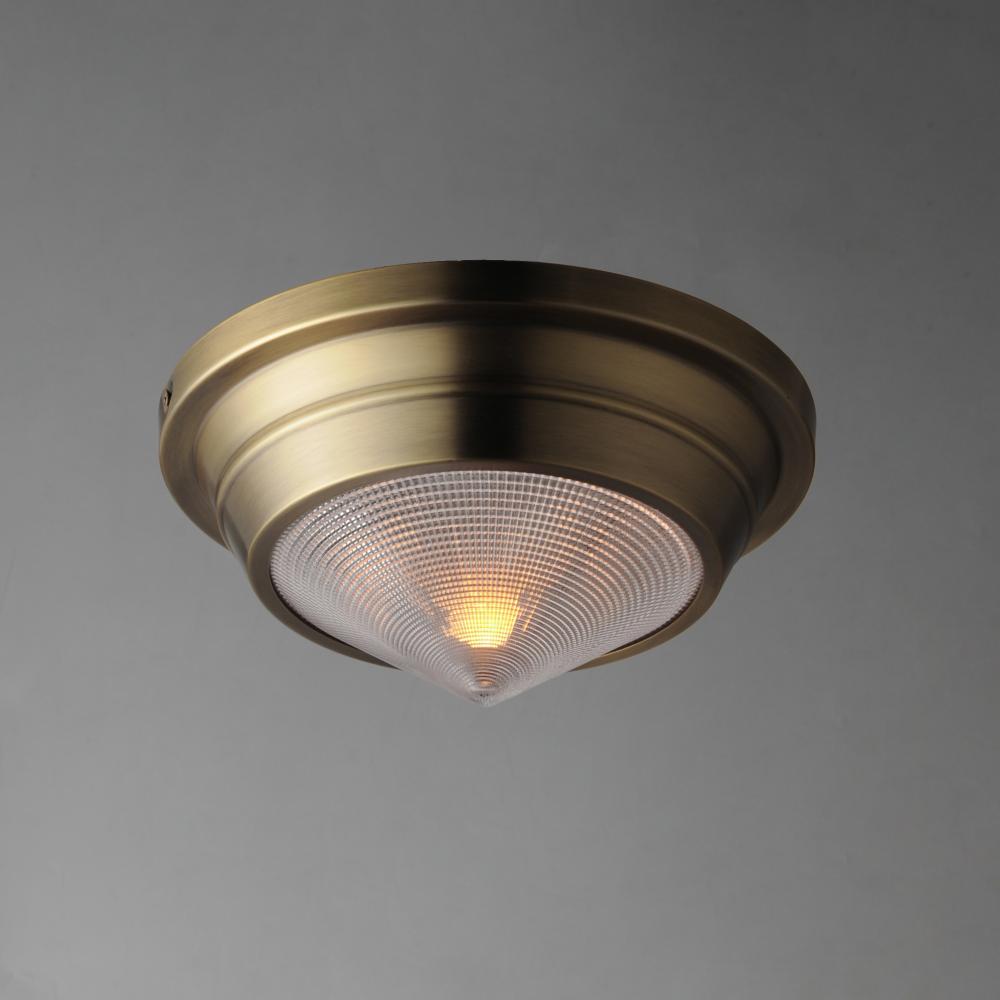 Maxim Lighting HARGREAVES 10390PRNAB Flush Mount - Brass