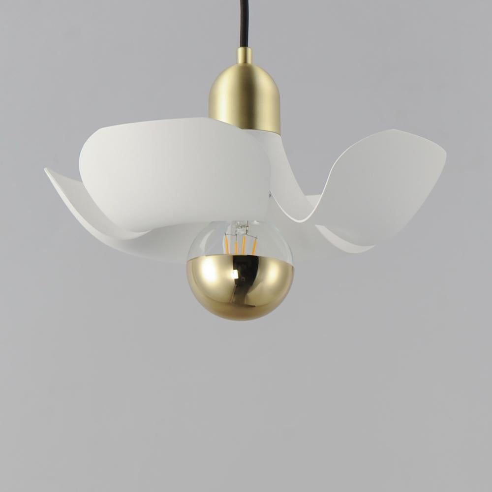 Maxim Lighting POPPY 11391WTSBR Pendant - White Satin Brass