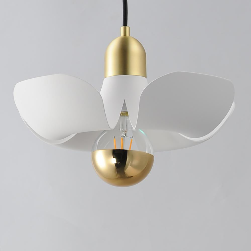 Maxim Lighting POPPY 11391WTSBR Pendant - White Satin Brass