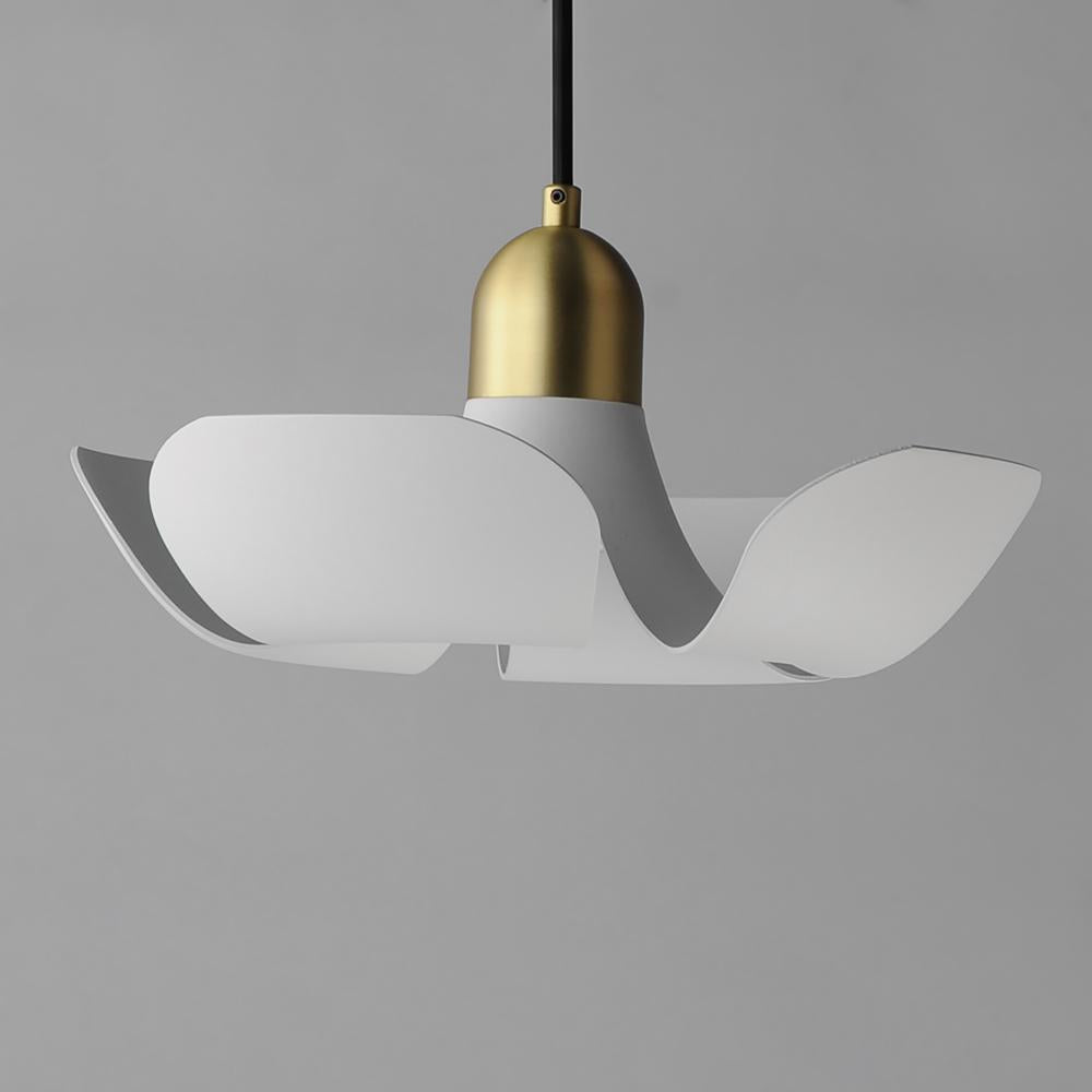 Maxim Lighting POPPY 11394WTSBR Pendant - White Satin Brass