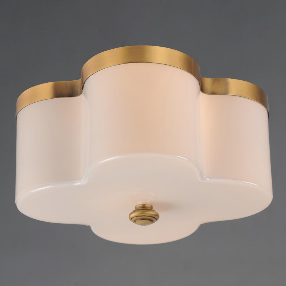 Maxim Lighting CLOVER 12240WTNAB Flush Mount Bohemian - Brass