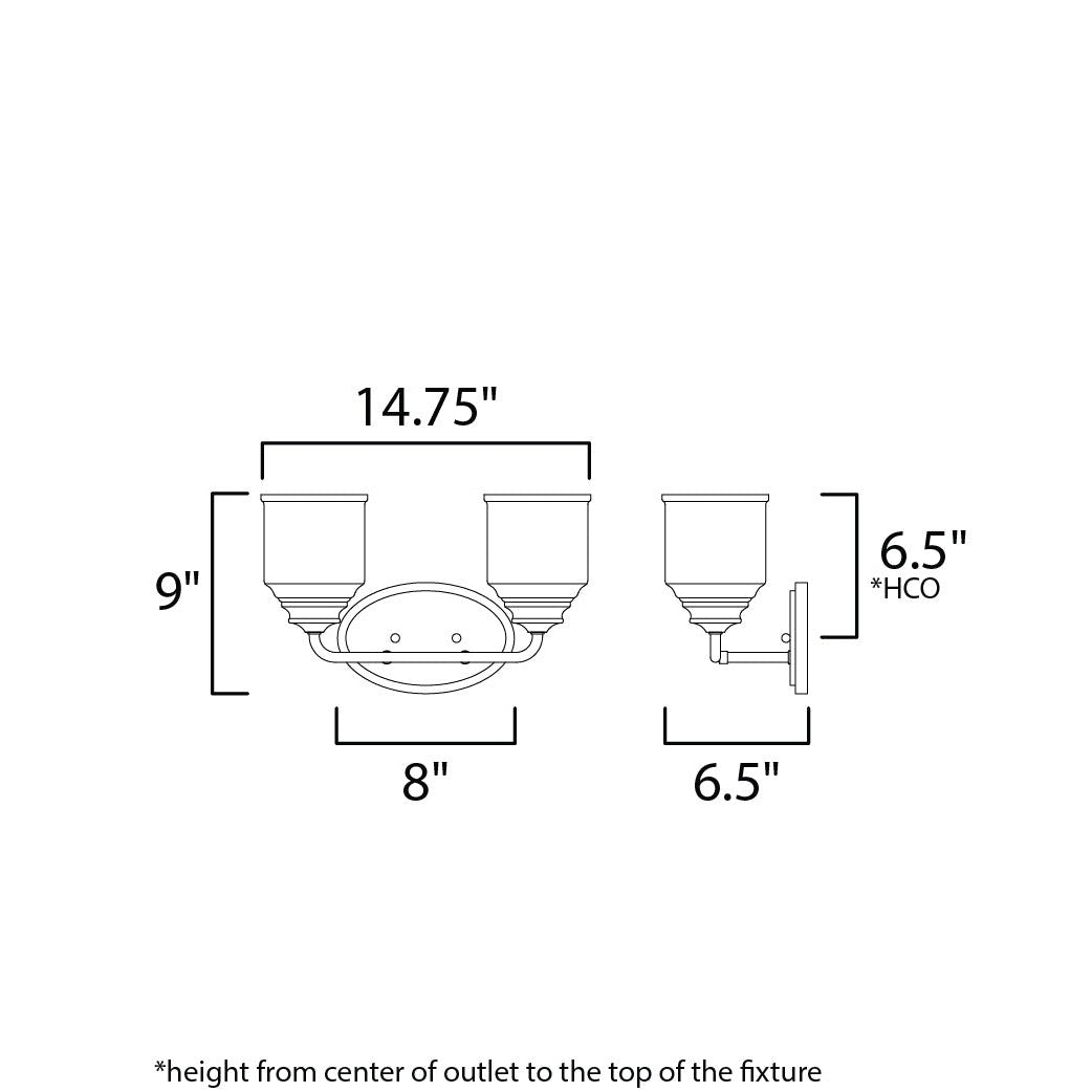 Maxim Lighting ACADIA 12262CDSN Bathroom Fixture Modern - Nickel