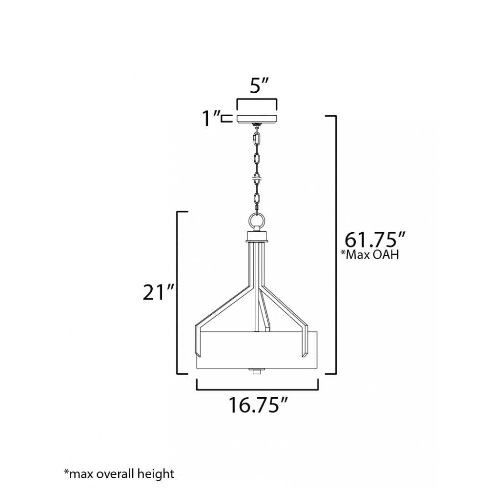 Maxim Lighting DART 21287SWSBR Pendant Transitional - Brass