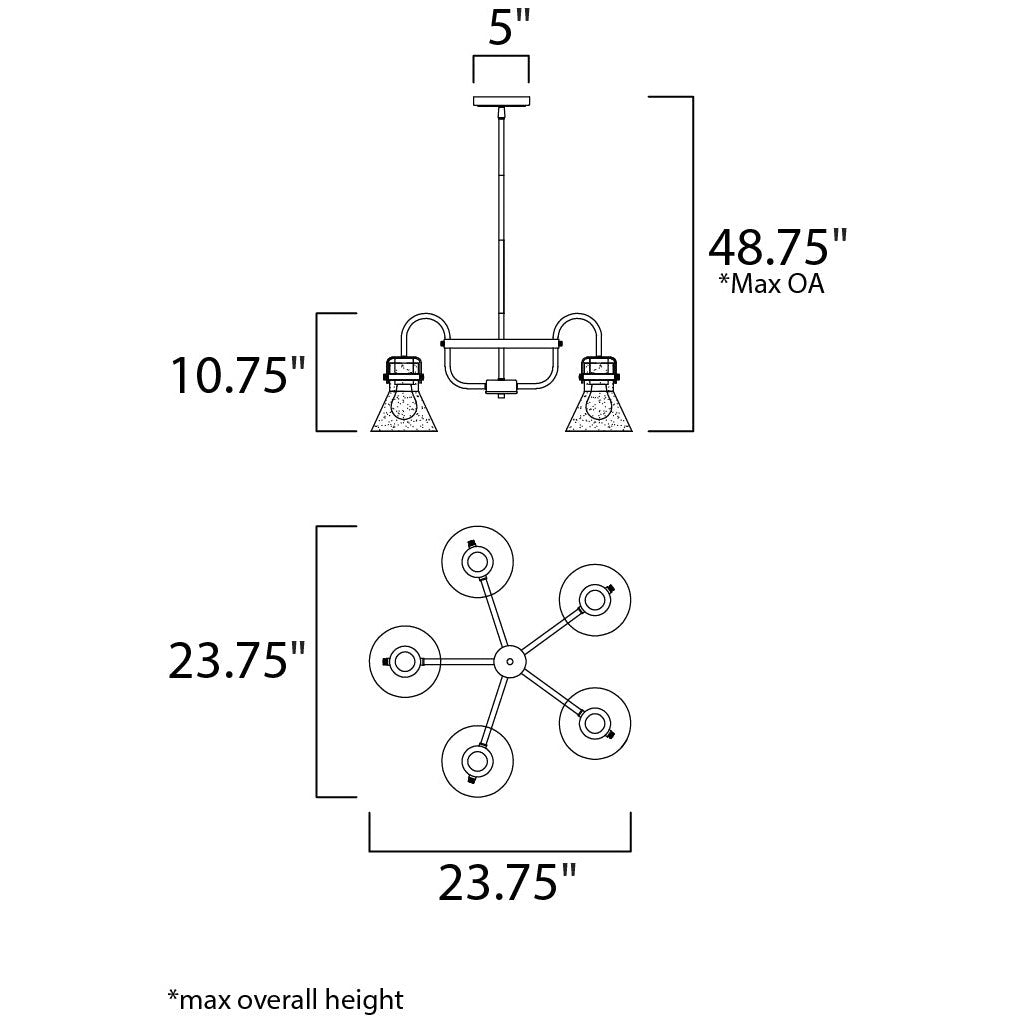 Maxim Lighting SEAFARER 26117CDPC/BUL Chandelier Industrial - Chrome