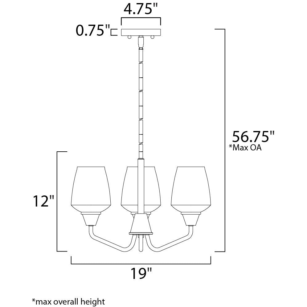 Maxim Lighting GOBLET 26124CLBKSN Mini Chandelier Modern - Black