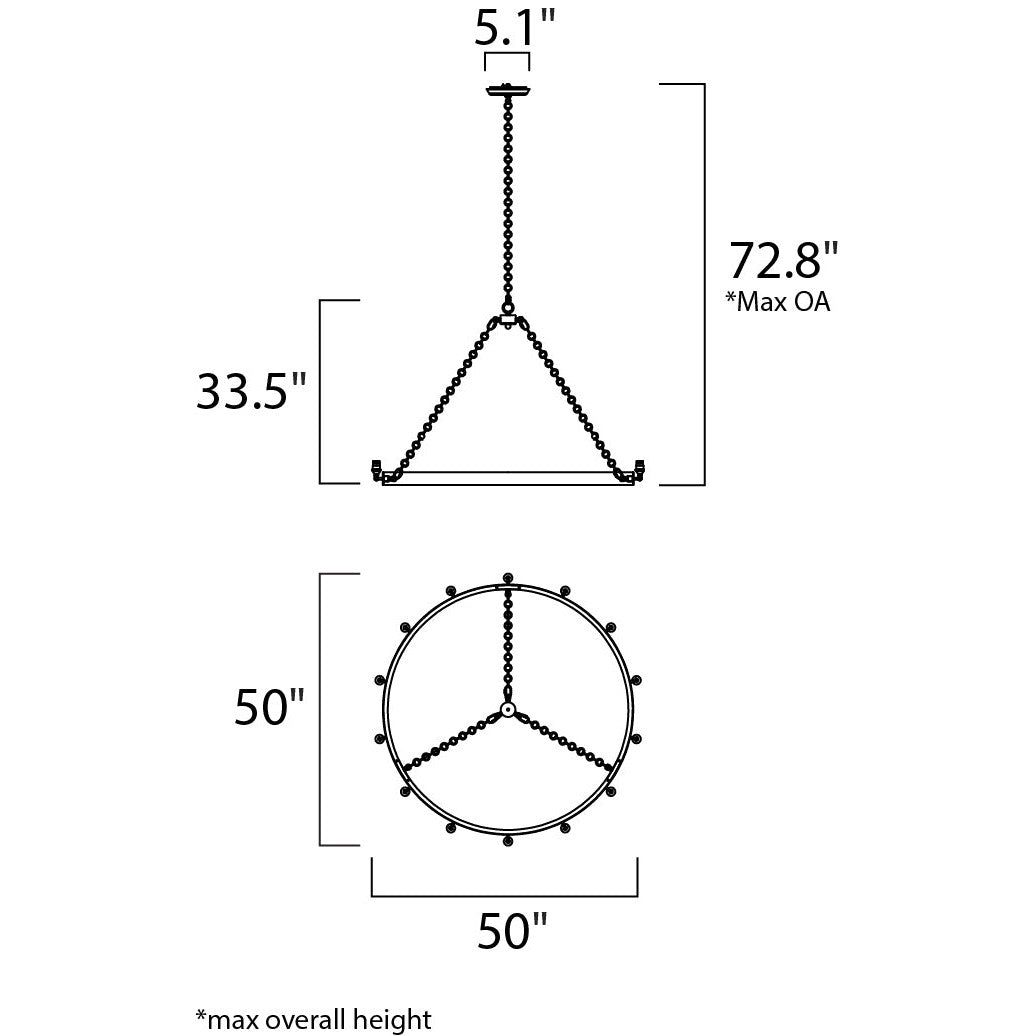 Maxim Lighting NOBLE 26276BKNAB/BUL Chandelier - Black