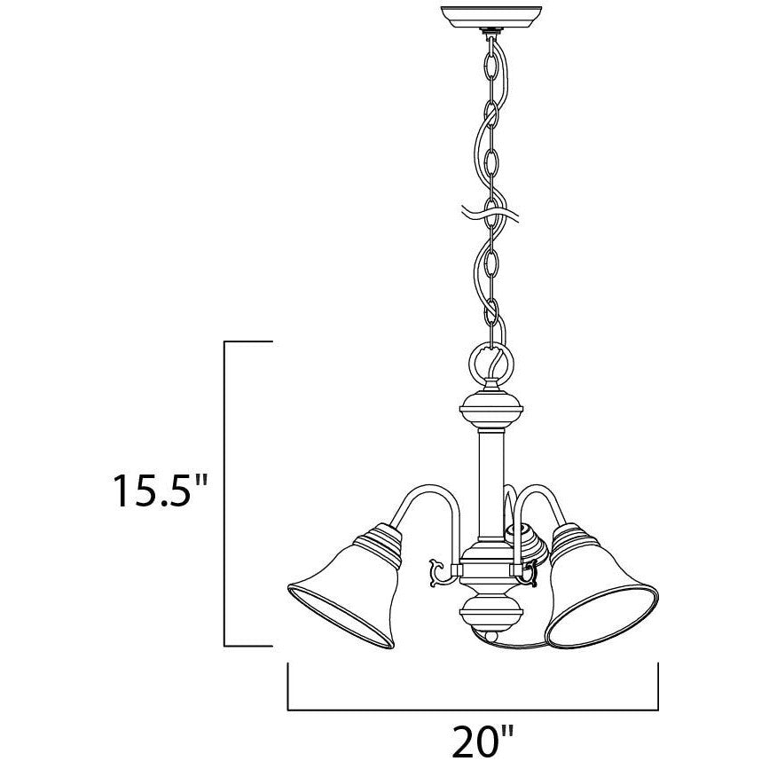 Maxim Lighting MALAGA 2697FTSN Mini Chandelier Traditional - Nickel