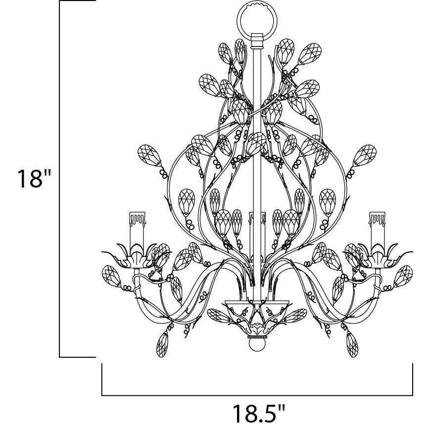 Maxim Lighting ELEGANTE 2850OI Mini Chandelier Contemporary - Bronze