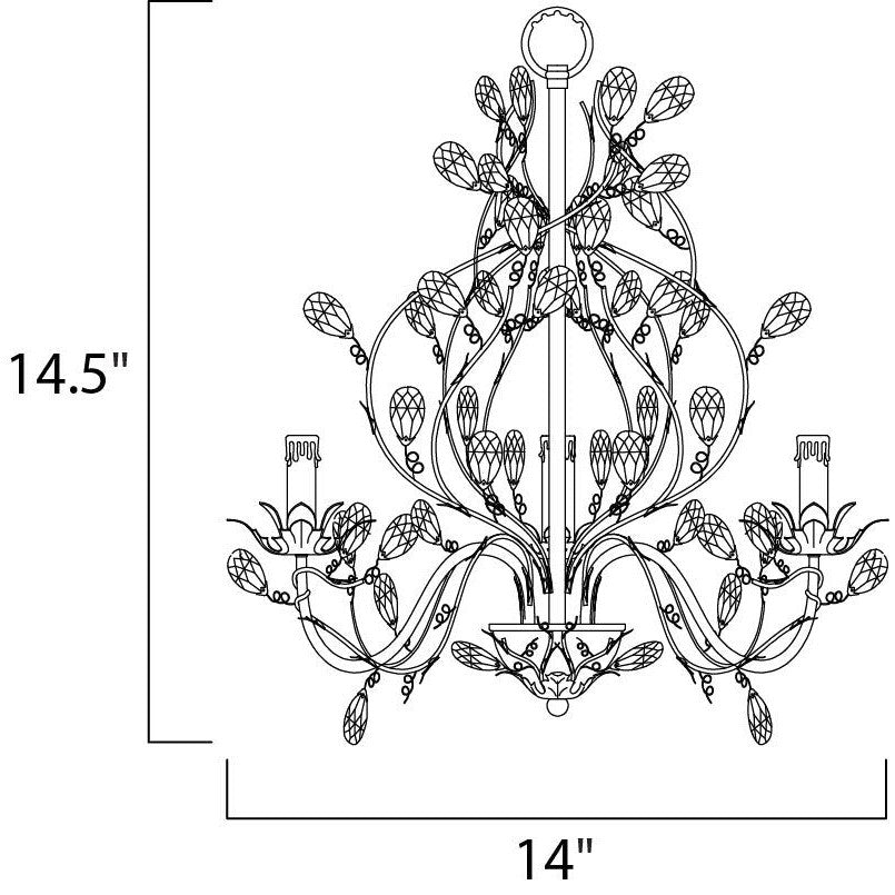 Maxim Lighting ELEGANTE 2855OI Mini Chandelier Contemporary - Bronze