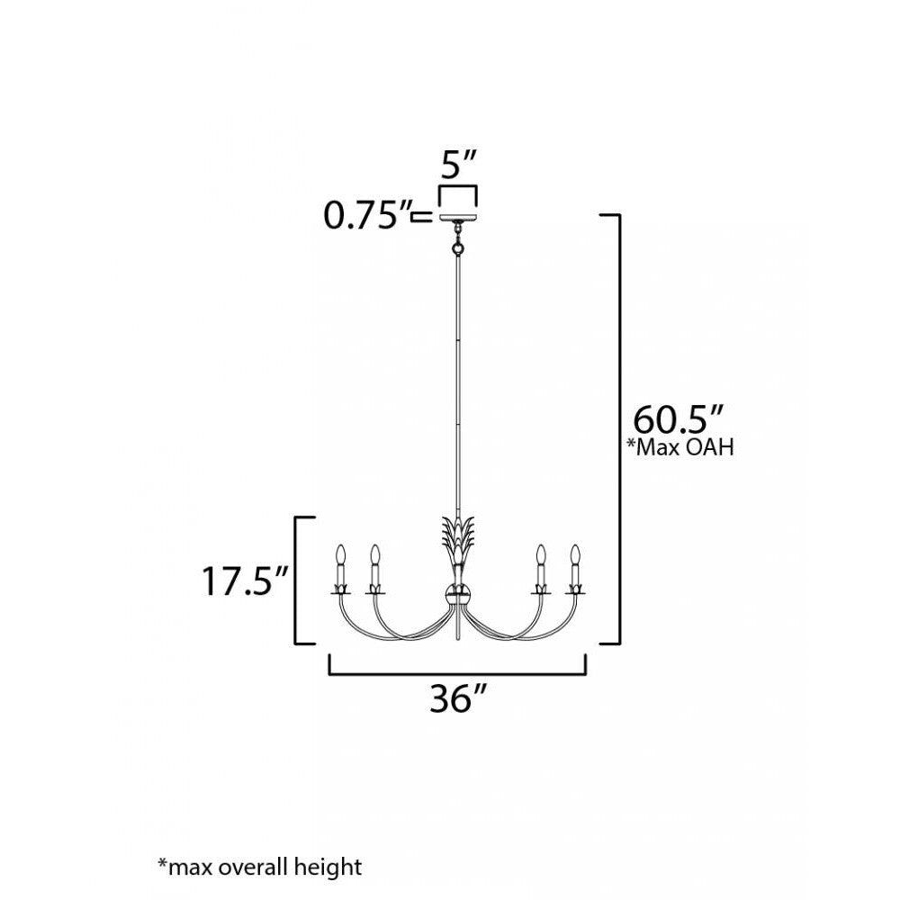 Maxim Lighting PALOMA 2888GL Chandelier - Gold