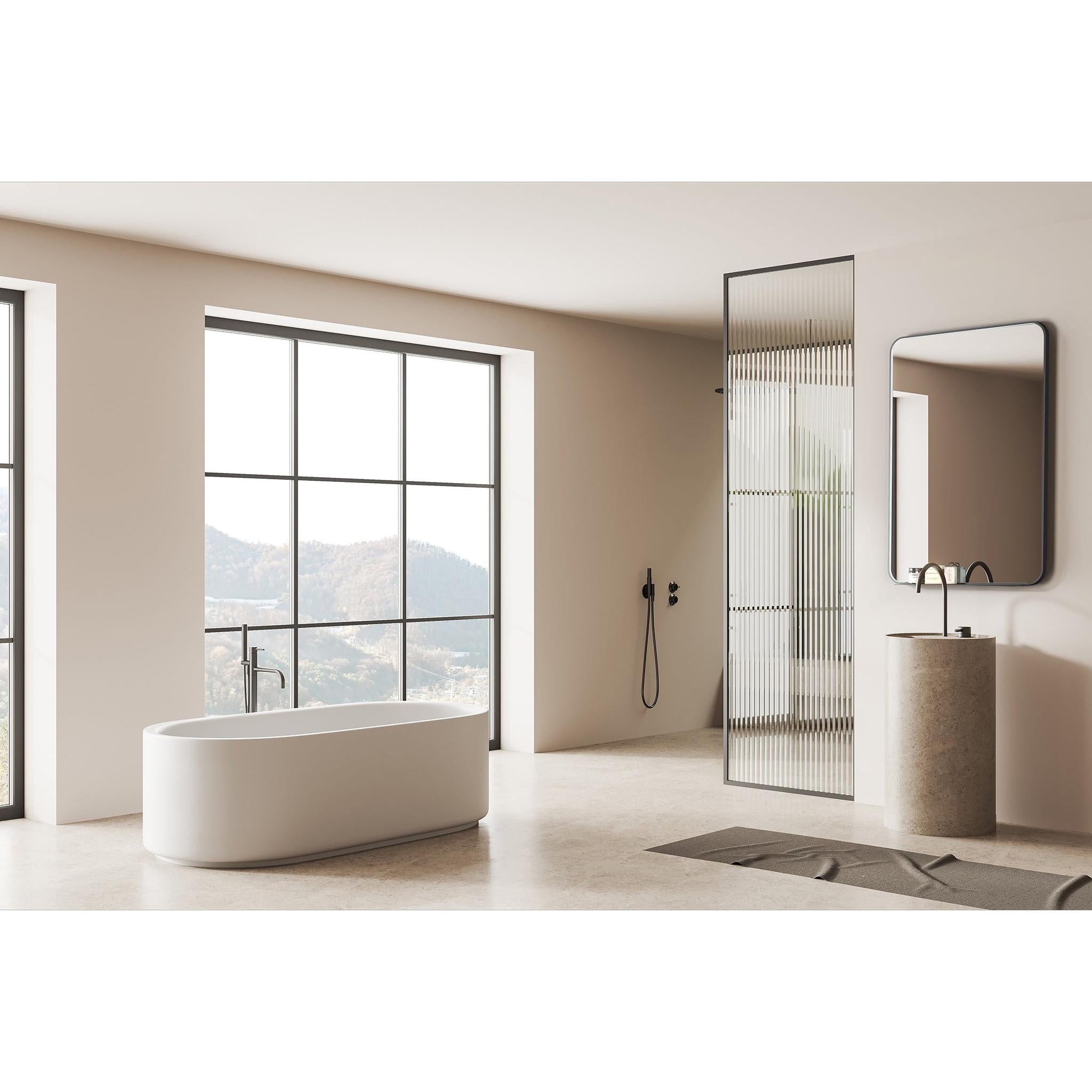 Oxygen Avior 3-0103-15 Lighted Mirror 36 Inch x 36 Inch - Black