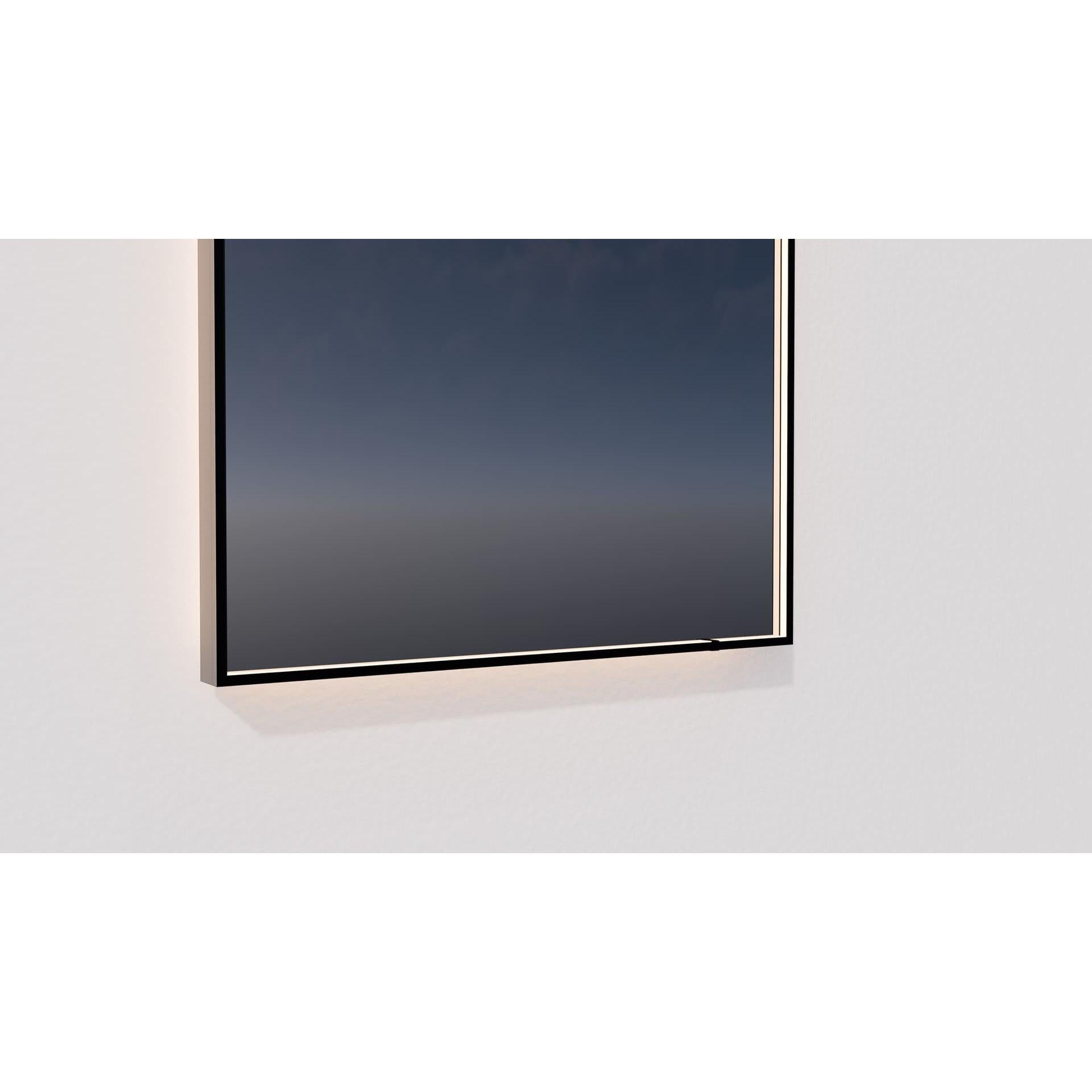 Oxygen Lighting AVIOR 3-0105-15 Arched Lighted Mirror 24 Inch x 36 Inch  - Black Frame