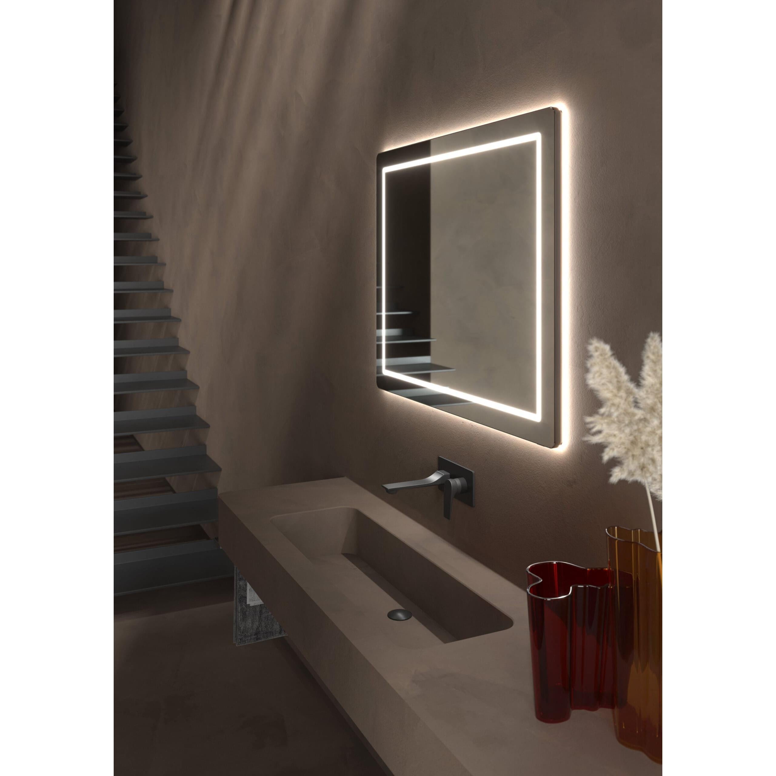 Oxygen Compact 3-0401-15 LED Lighted LED Mirror 36 Inch x 24 Inch - Black (Open Box)