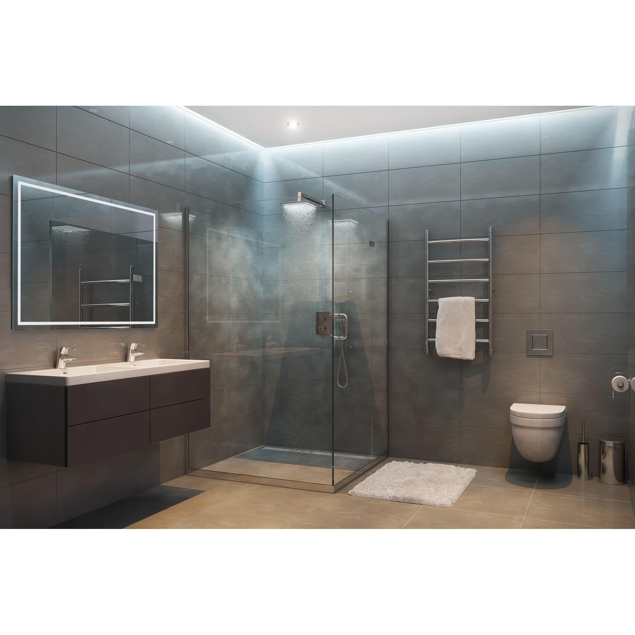 Oxygen TRACK 3-0505-15 Lighted LED Mirror 48 Inch x 36 Inch - Black