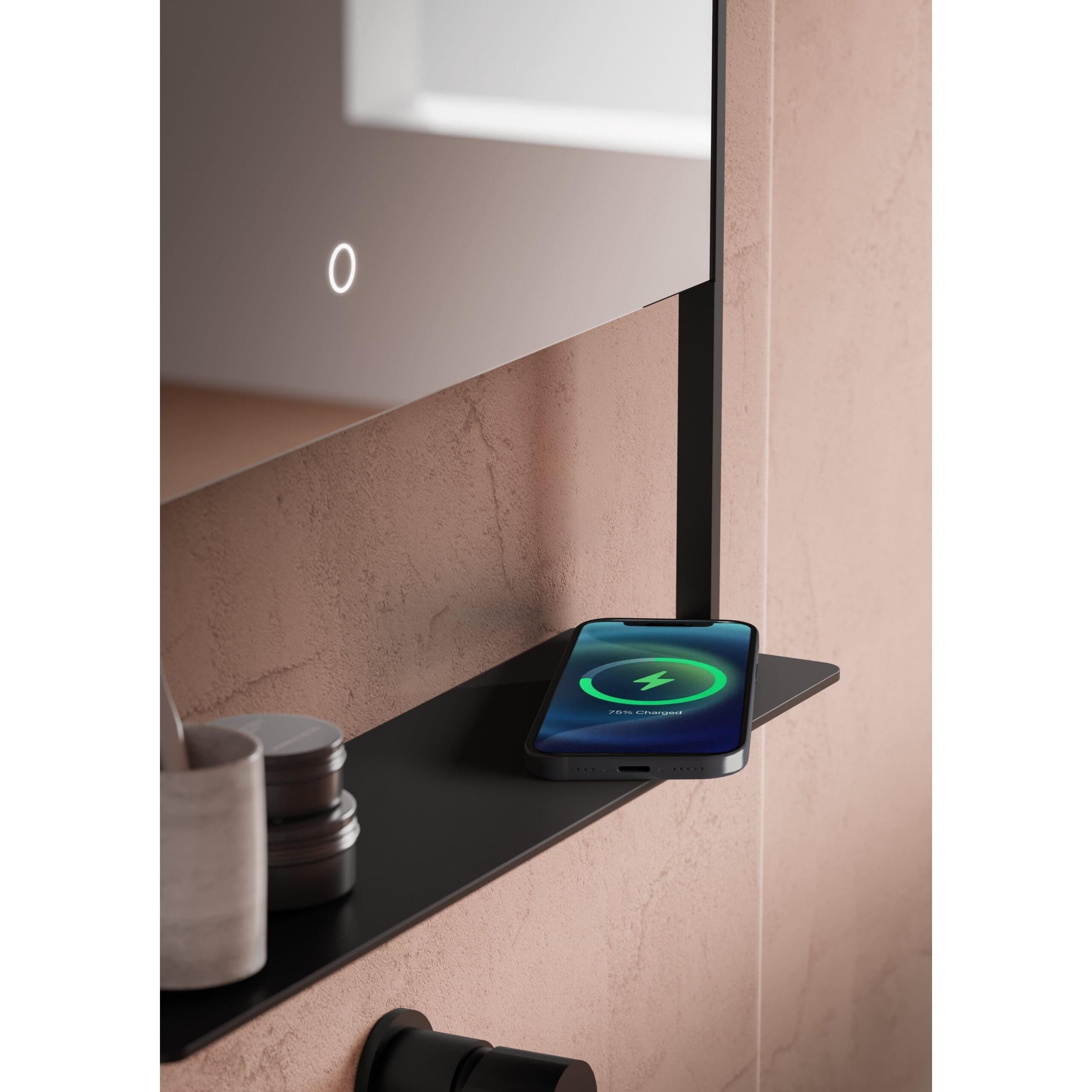 Oxygen Castore 3-0901-15 Lighted LED Mirror 20 Inch x 32 inch - Black