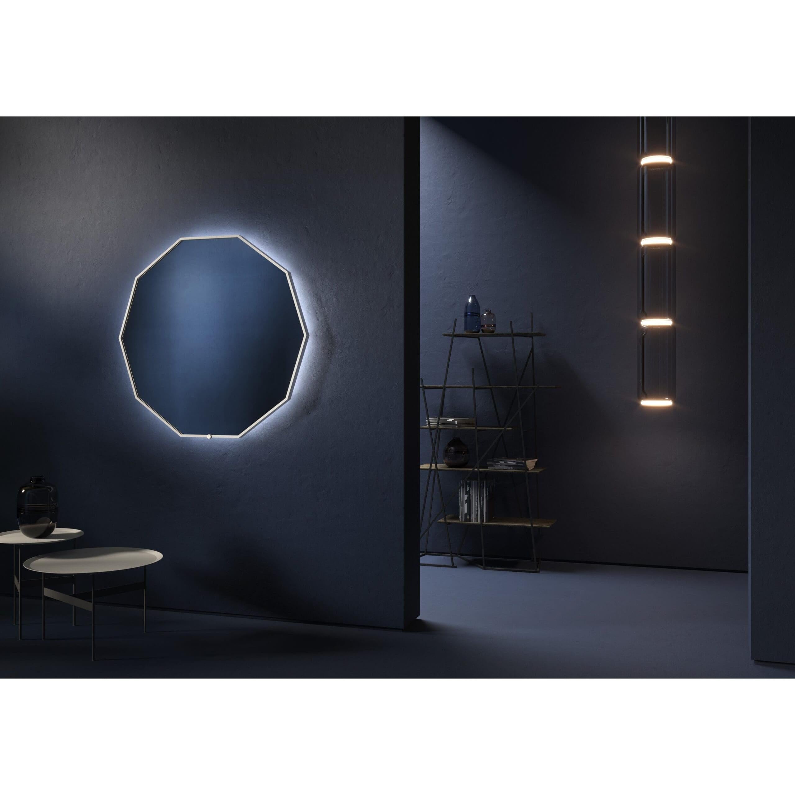 Oxygen Deca 3-1002-15 Lighted LED Mirror 30 Inch Modern - Black Frame
