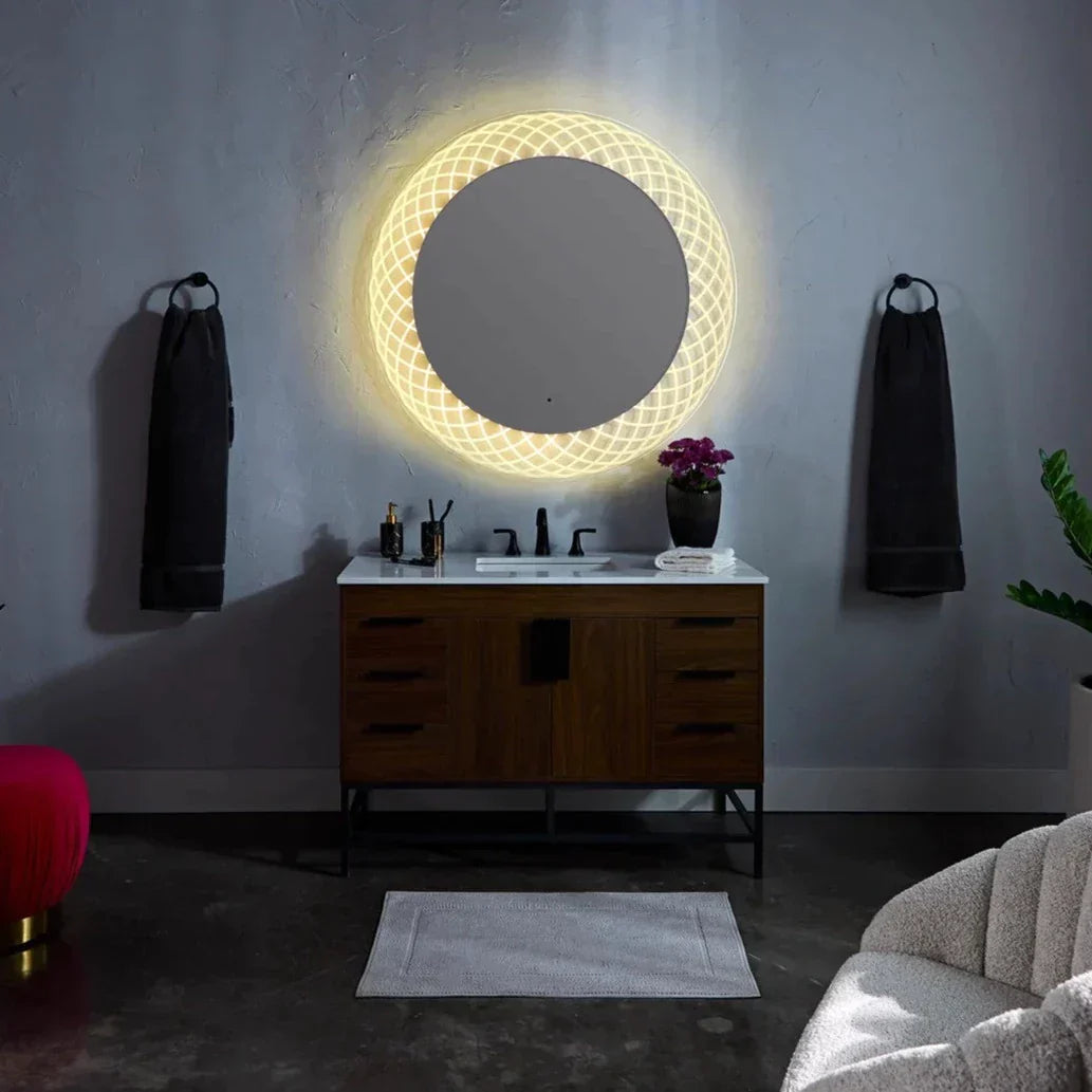 Oxygen PERLA 3-1203-0 Modern Lighted LED Mirror, Light Color CCT Selectable, 48 inch