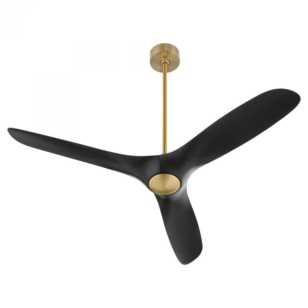 Oxygen Lighting PROVINCE 3-122-1540 Fan - Aged Brass W Black Blades