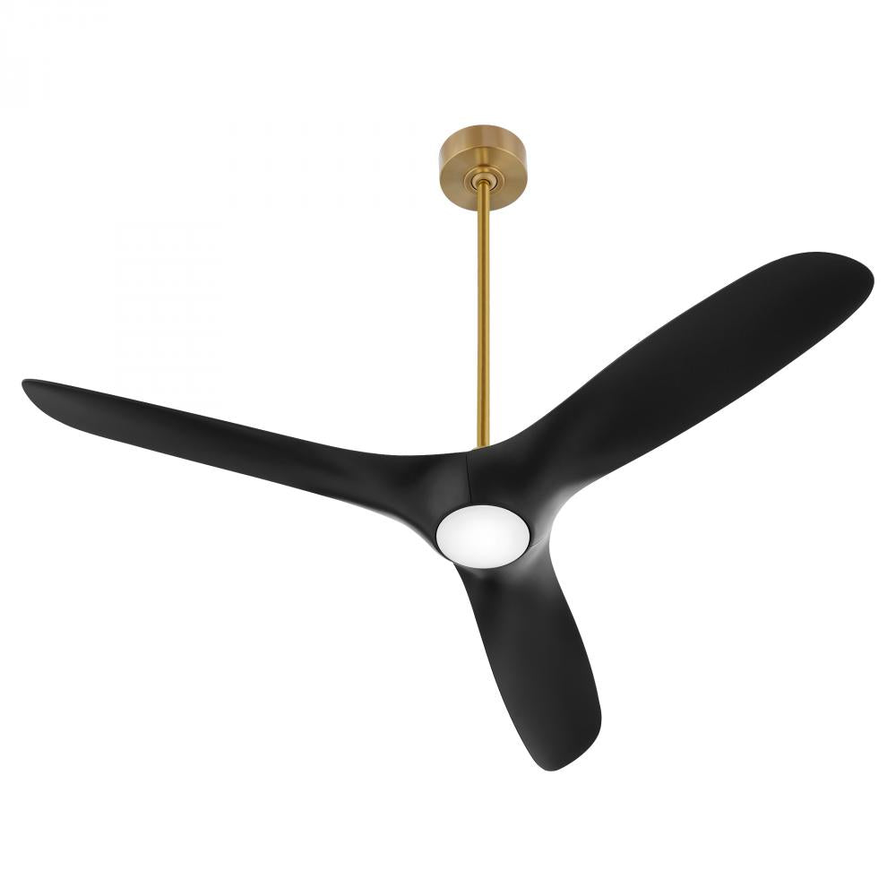 Oxygen Lighting PROVINCE 3-122-1540 Fan - Aged Brass W Black Blades