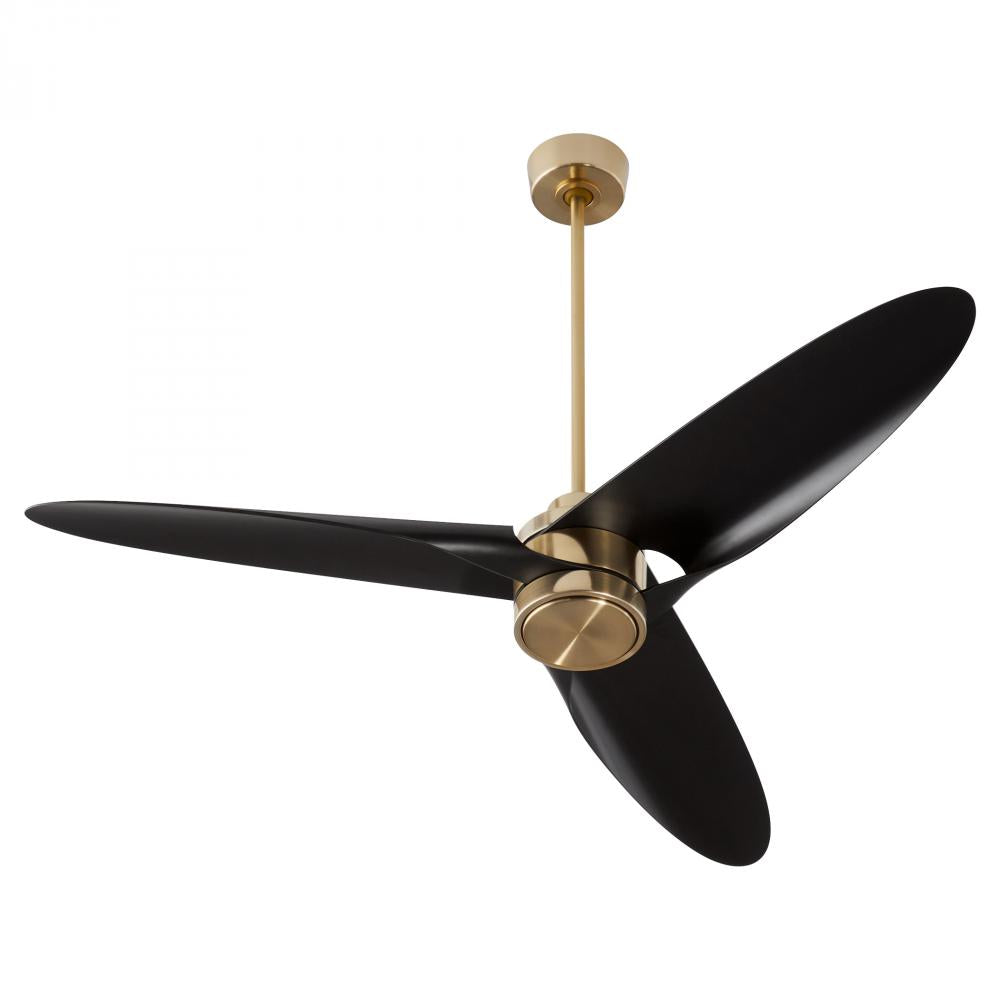 Oxygen Lighting XEGA 3-127-40 Fan - Aged Brass