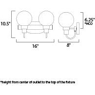 Maxim Lighting BAUHAUS 30512CLBZSBR Bathroom Fixture Transitional - Brass