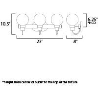 Maxim Lighting BAUHAUS 30513CLBZSBR Bathroom Fixture Transitional - Brass