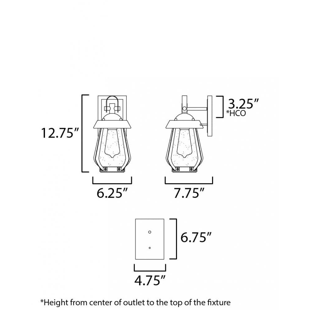 Maxim Lighting MARINER 30620CDBKAB Exterior - Antique Brass