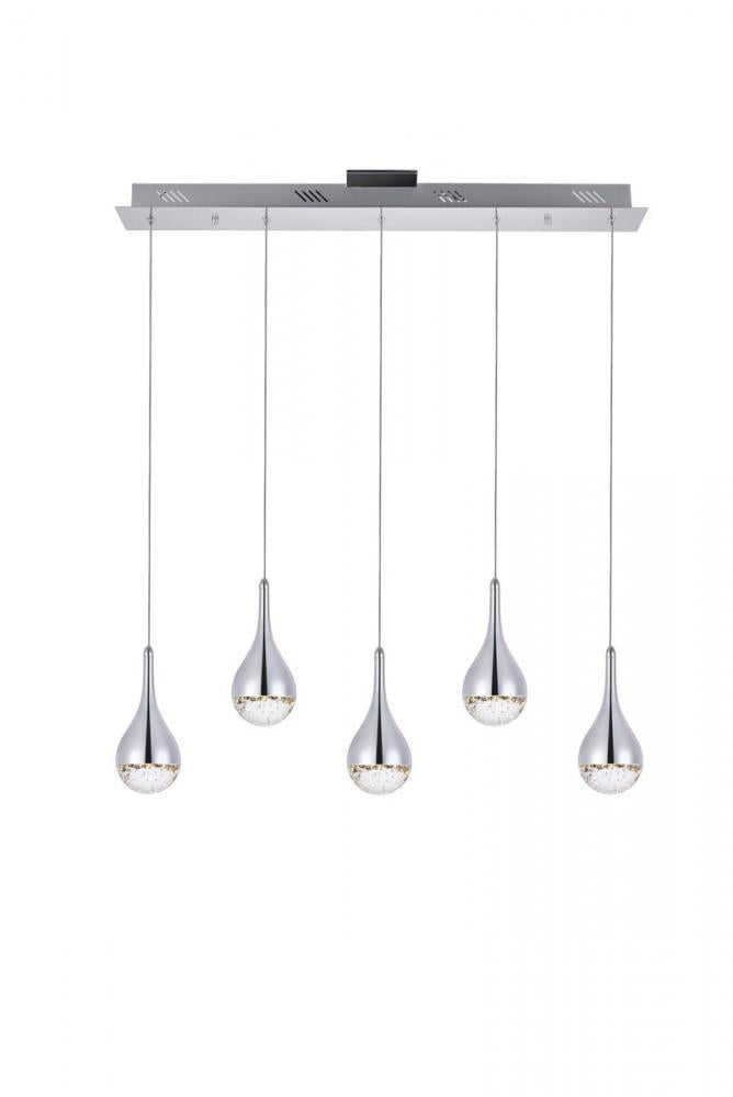 Elegant Lighting AMHERST 3805D33C Chandelier Contemporary - Chrome