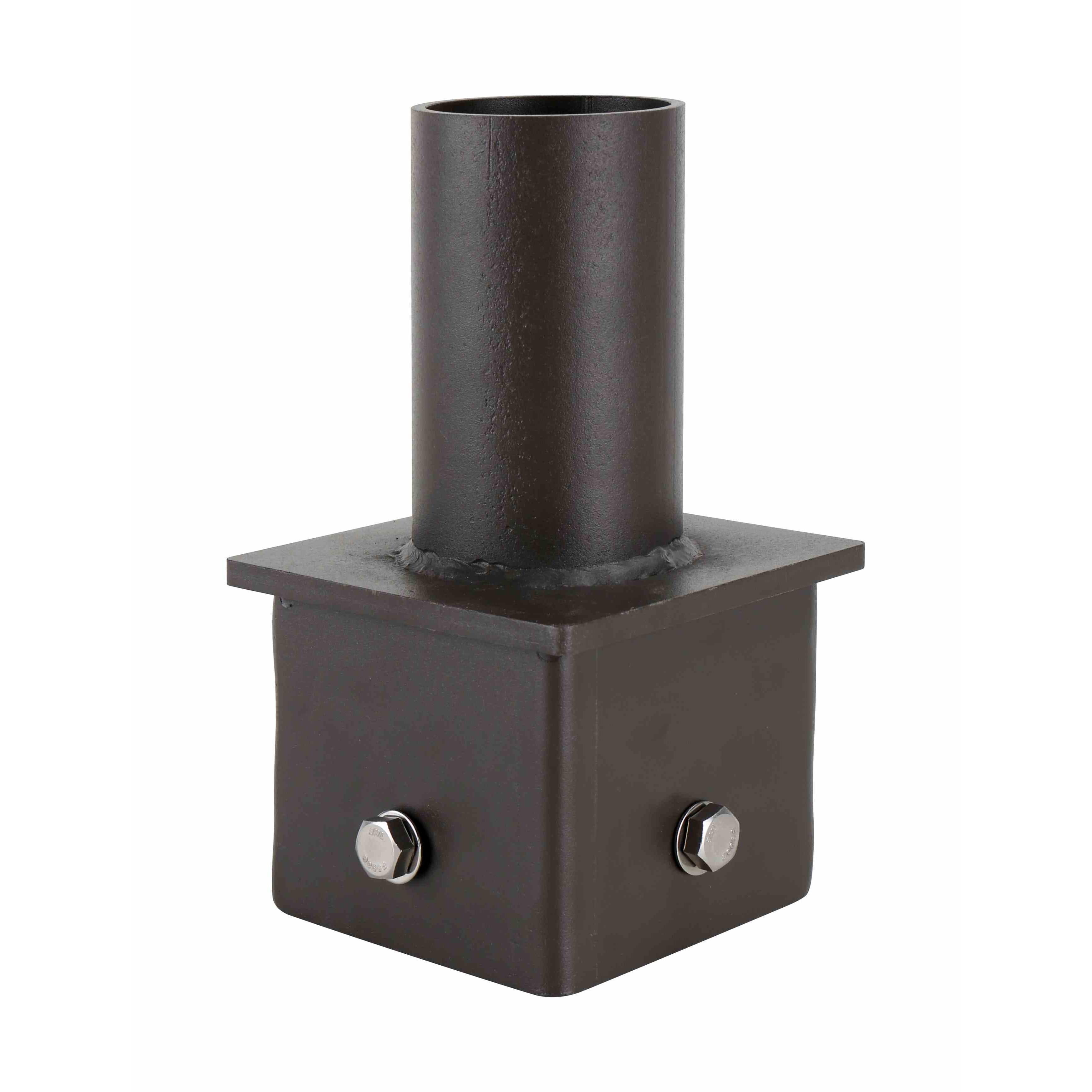 4 in. Square Pole Mount with 2-3/8 in. O.D. Tenon - Dark Bronze (6-Pack)