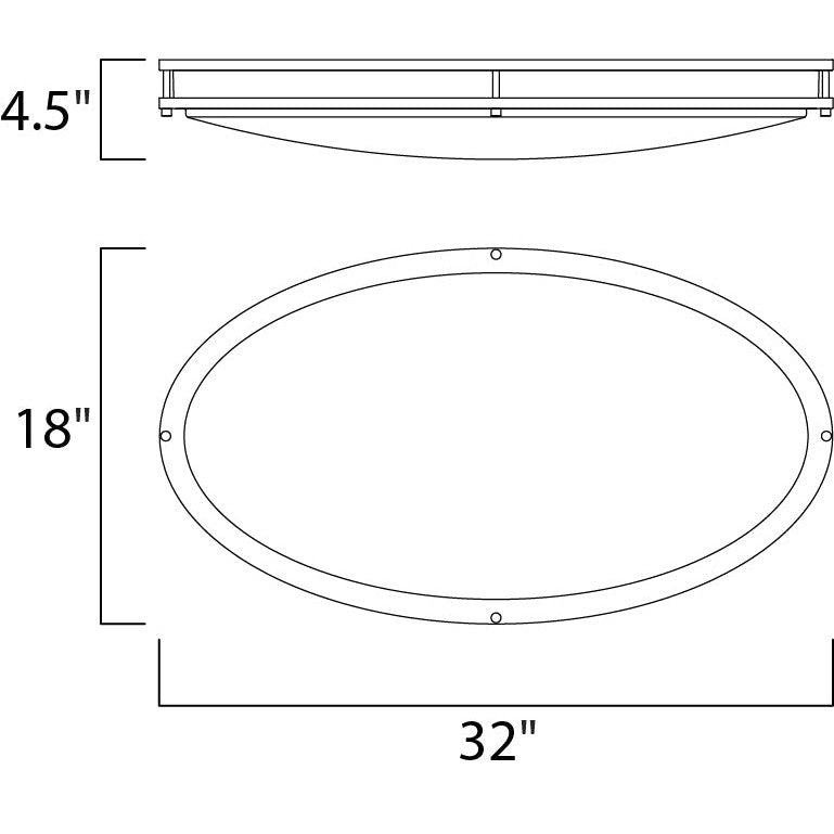 Maxim Lighting LINEAR LED 55548WTSN Flush Mount Modern - Nickel