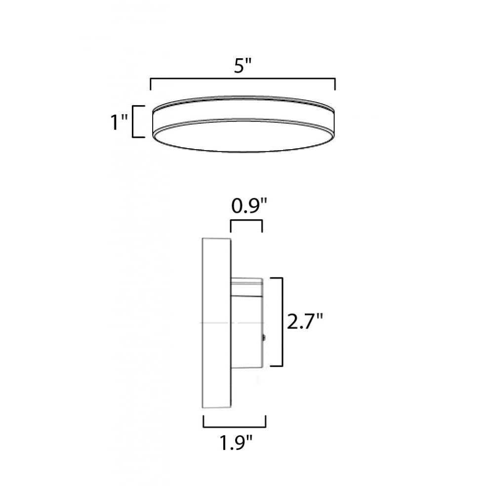 Maxim Lighting TRIM - 0-10 V 57880WTBK Flush Mount Traditional - Black