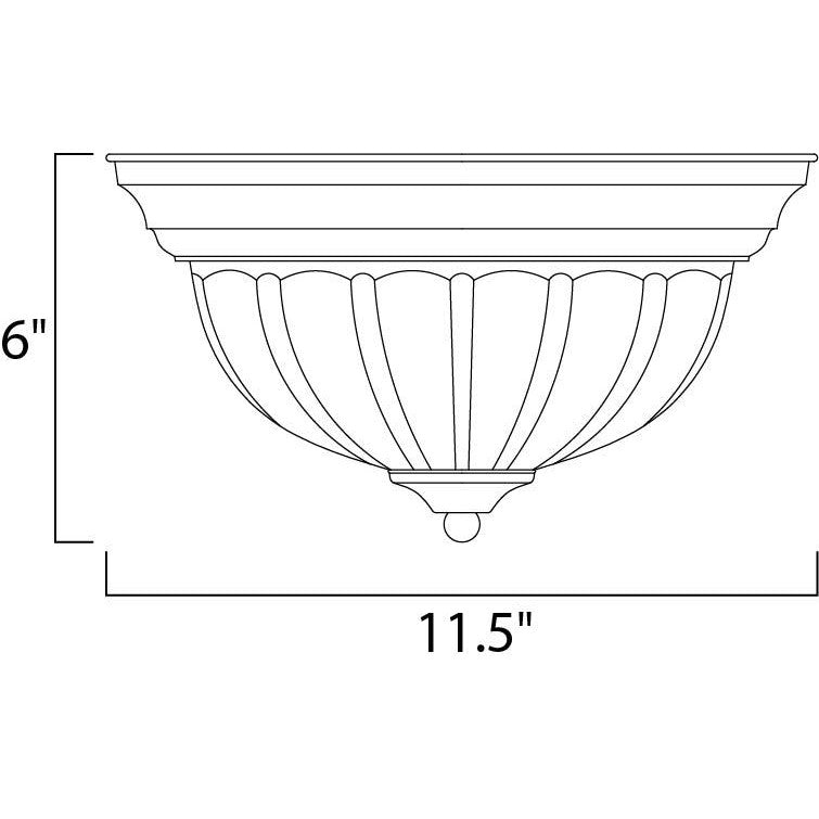 Maxim Lighting ESSENTIALS - 583X 5830FTBK Flush Mount Contemporary - Black