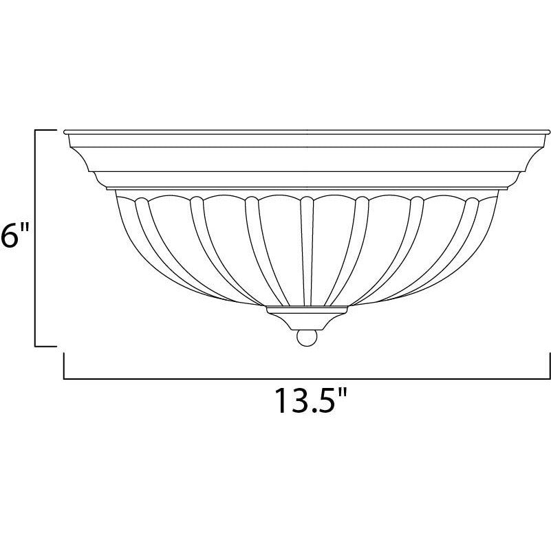 Maxim Lighting ESSENTIALS - 583X 5831FTBK Flush Mount Contemporary - Black