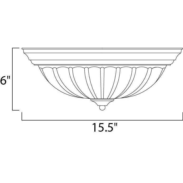 Maxim Lighting ESSENTIALS - 583X 5832FTWT Flush Mount Contemporary - White