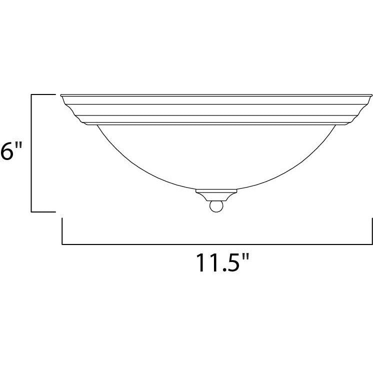 Maxim Lighting ESSENTIALS - 584X 5840FTBK Flush Mount Contemporary - Black