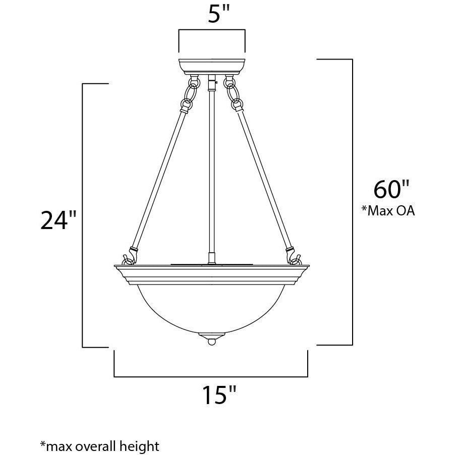 Maxim Lighting ESSENTIALS - 584X 5845MRSN Pendant Contemporary - Nickel