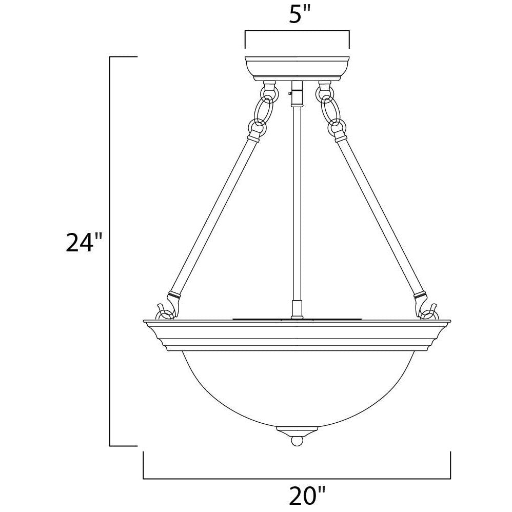 Maxim Lighting ESSENTIALS - 584X 5846MRSN Pendant Contemporary - Nickel