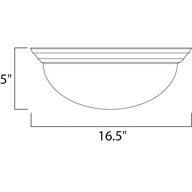 Maxim Lighting ESSENTIALS - 585X 5852FTBK Flush Mount Contemporary - Black