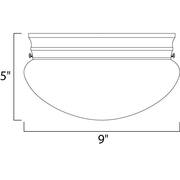 Maxim Lighting ESSENTIALS - 588X 5881WTBK Flush Mount Contemporary - Black